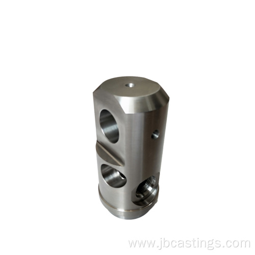 CNC Machined Steel Cylinder Manifold Part